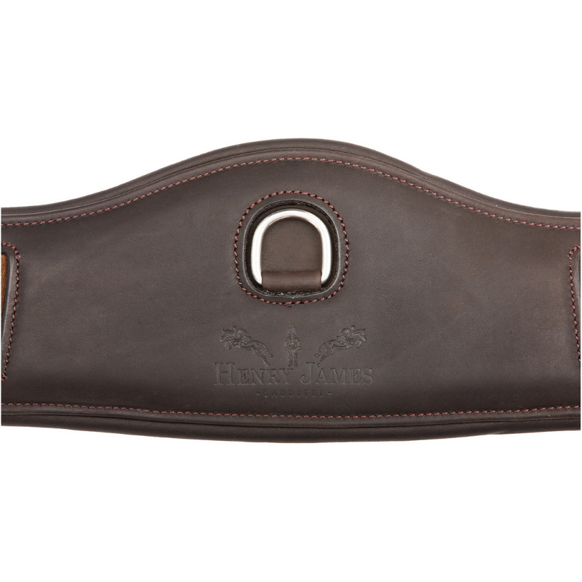2025 Henry James Saddlery Curved Anatomic Short Girth GRTH-03-SHT - Havana Brown